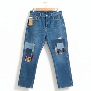 Polo Ralph Lauren Slim Boyfriend Patchwork Jeans Womens 27 Yamalı Denim